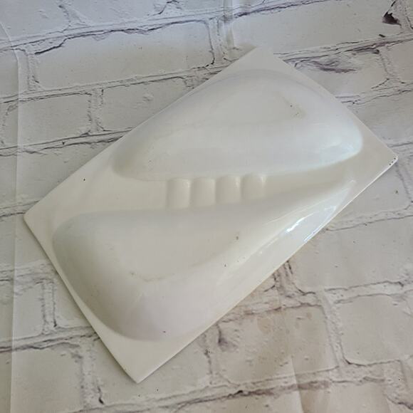 Vintage Mid-Century Atomic Yellow Ashtray-Retro Ceramic MCM Decor-MCM Ashtray - Picture 4 of 5